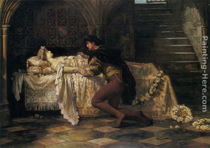Romeo and Juliet painting - Francis Sidney Muschamp Romeo and Juliet art painting